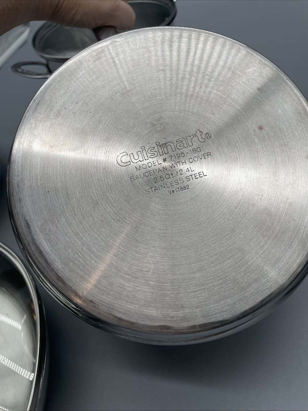 Cuisinart 2.5 Qt Stainless Steel Sauce Pot Model 7195-18G Lid & Steamer 7116-18S - Picture 4 of 11